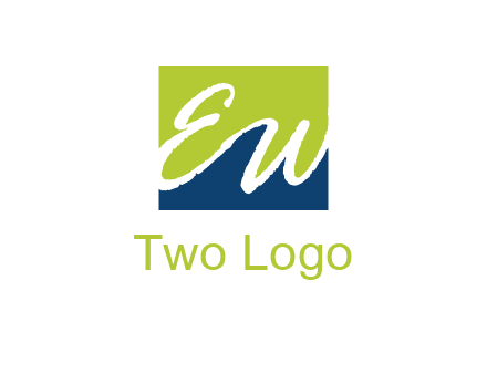 Letters EW are in square logo