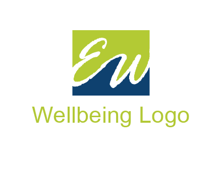 Letters EW are in square logo