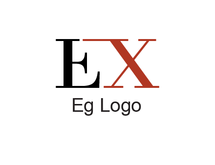 letter EX joined together
