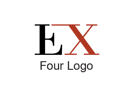 letter EX joined together