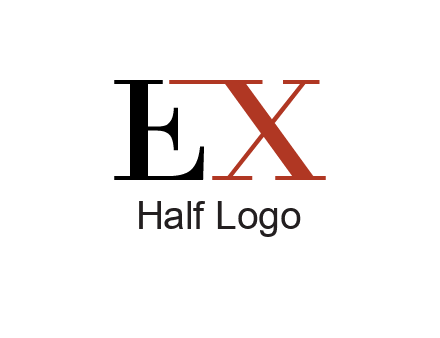 letter EX joined together