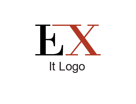 letter EX joined together