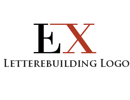 letter EX joined together