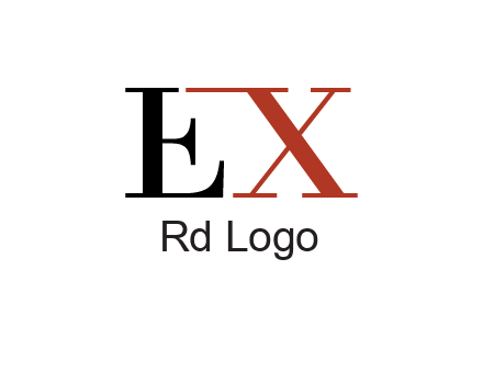 letter EX joined together