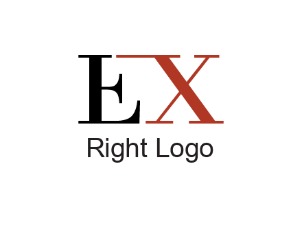 letter EX joined together
