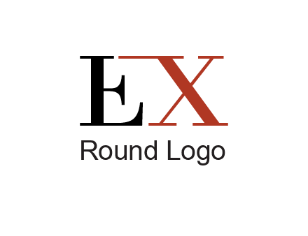 letter EX joined together