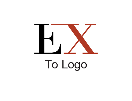 letter EX joined together