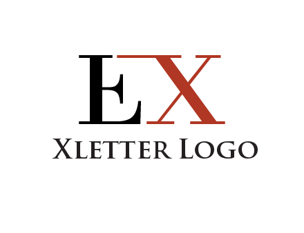 letter EX joined together