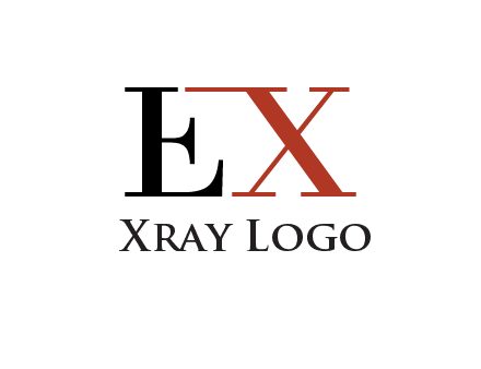 letter EX joined together