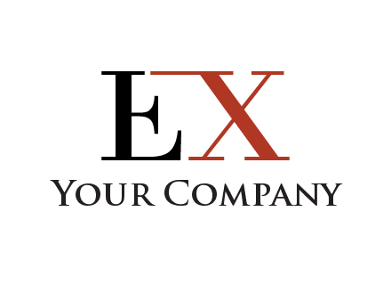 letter EX joined together