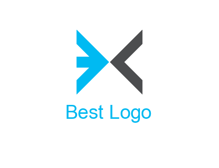 arrows forming letter EX