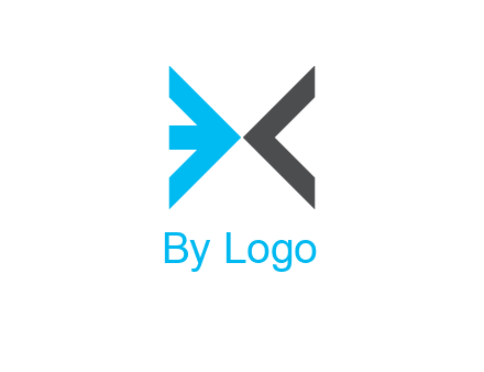 arrows forming letter EX