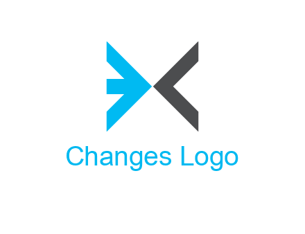 arrows forming letter EX