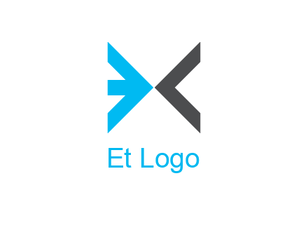 arrows forming letter EX