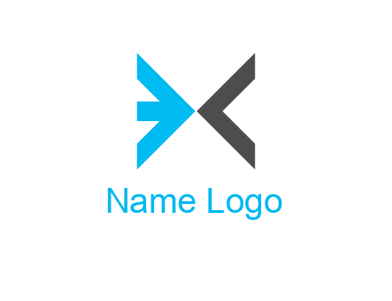 arrows forming letter EX