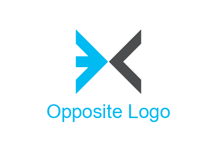 arrows forming letter EX