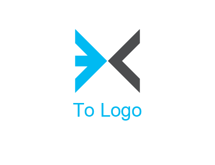 arrows forming letter EX