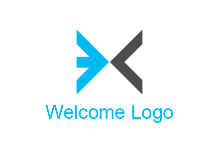 arrows forming letter EX