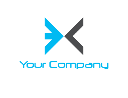 arrows forming letter EX