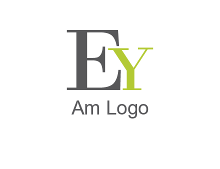 big letter E with small letter Y