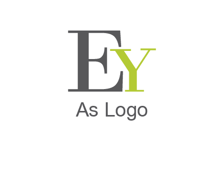 big letter E with small letter Y