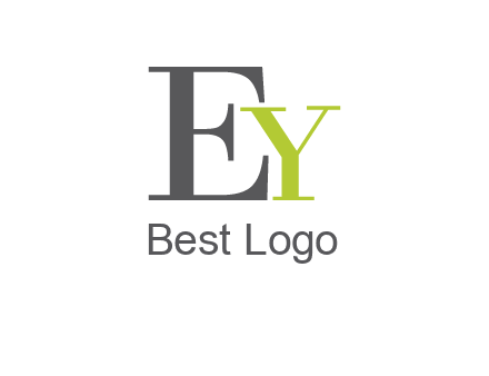 big letter E with small letter Y