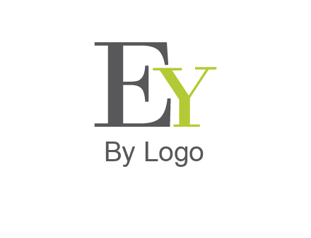 big letter E with small letter Y