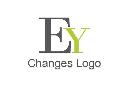 big letter E with small letter Y