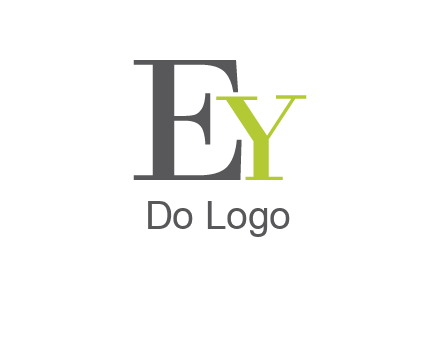 big letter E with small letter Y