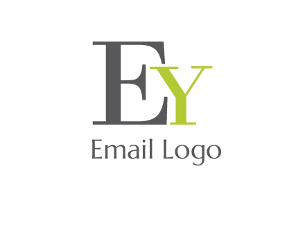 big letter E with small letter Y
