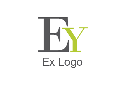 big letter E with small letter Y