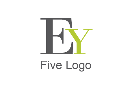 big letter E with small letter Y