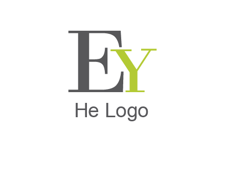 big letter E with small letter Y