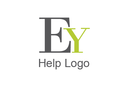 big letter E with small letter Y