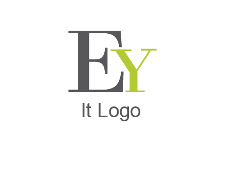 big letter E with small letter Y