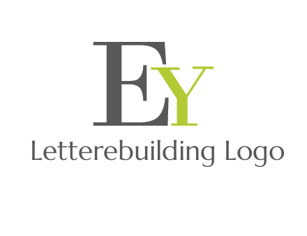 big letter E with small letter Y