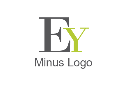 big letter E with small letter Y