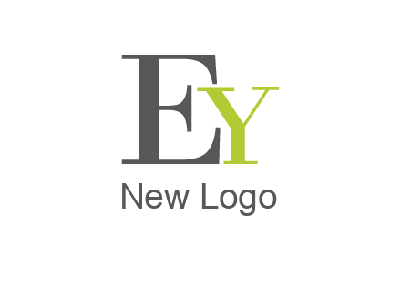 big letter E with small letter Y
