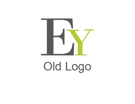big letter E with small letter Y