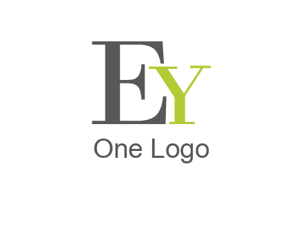 big letter E with small letter Y