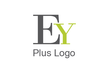 big letter E with small letter Y