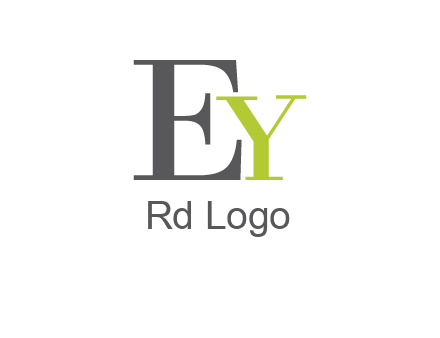 big letter E with small letter Y