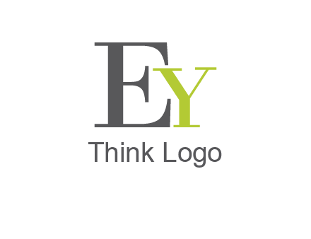 big letter E with small letter Y