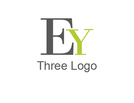 big letter E with small letter Y