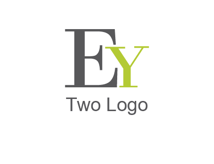 big letter E with small letter Y