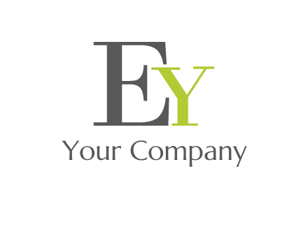 big letter E with small letter Y
