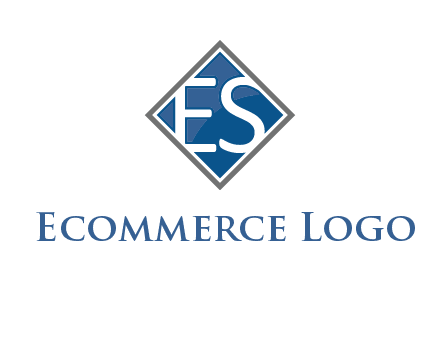 Letters ES are in rhombus shape logo