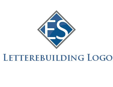 Letters ES are in rhombus shape logo