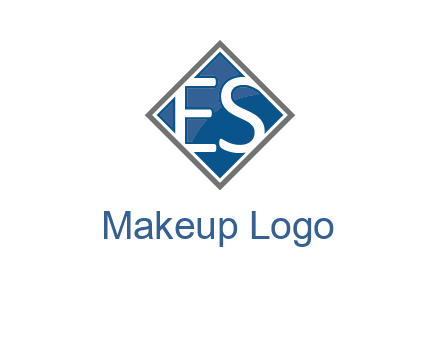 Letters ES are in rhombus shape logo