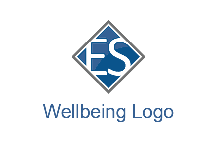 Letters ES are in rhombus shape logo